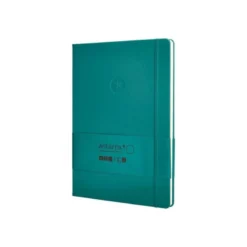 CUADERNO CON GOMILLA ANTARTIK NOTES TAPA DURA A4 HOJAS LISAS VERDE AGUAMARINA 100 HOJAS 80 GR FSC
