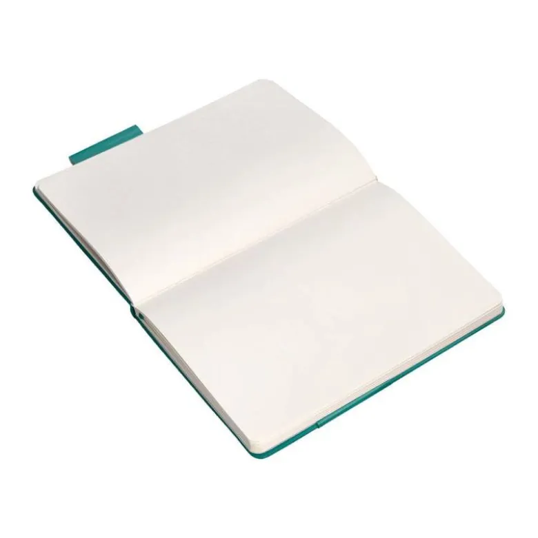 CUADERNO CON GOMILLA ANTARTIK NOTES TAPA DURA A4 HOJAS LISAS VERDE AGUAMARINA 100 HOJAS 80 GR FSC