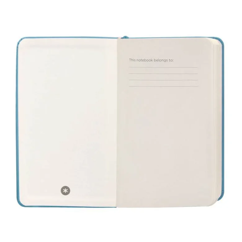 CUADERNO CON GOMILLA ANTARTIK NOTES TAPA DURA A6 HOJAS RAYAS AZUL CLARO 100 HOJAS 80 GR FSC