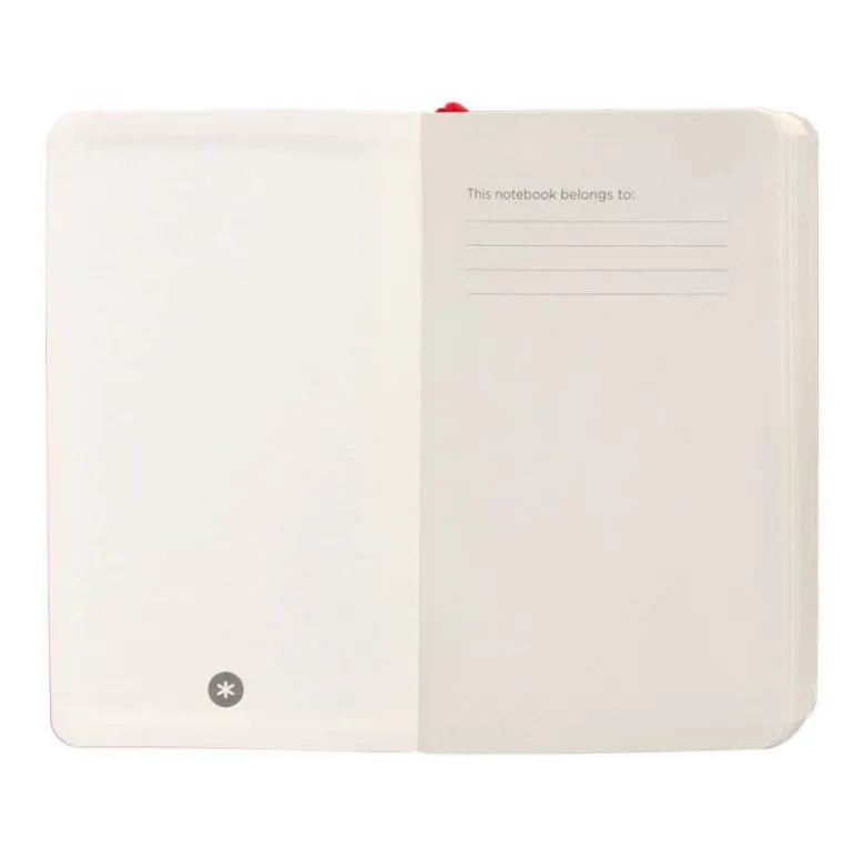 CUADERNO CON GOMILLA ANTARTIK NOTES TAPA BLANDA A6 CUADRICULA ROJO 100 HOJAS 80 GR FSC