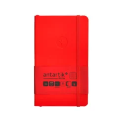 CUADERNO CON GOMILLA ANTARTIK NOTES TAPA BLANDA A6 CUADRICULA ROJO 100 HOJAS 80 GR FSC