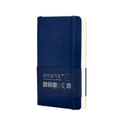 CUADERNO CON GOMILLA ANTARTIK NOTES TAPA BLANDA A6 HOJAS LISAS AZUL MARINO 100 HOJAS 80 GR FSC