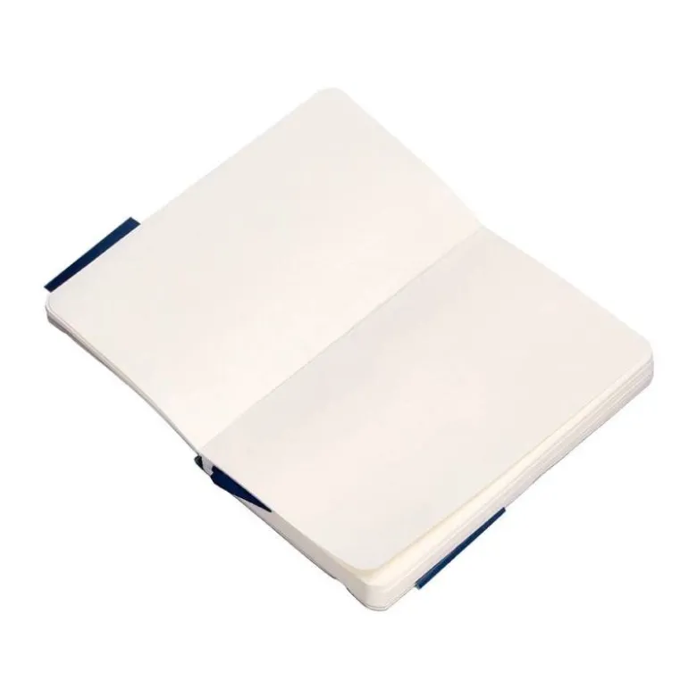 CUADERNO CON GOMILLA ANTARTIK NOTES TAPA BLANDA A6 HOJAS LISAS AZUL MARINO 100 HOJAS 80 GR FSC