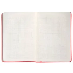 CUADERNO CON GOMILLA ANTARTIK NOTES TAPA DURA A5 HOJAS CUADRICULA ROJO 100 HOJAS 80 GR FSC