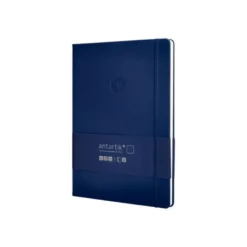 CUADERNO CON GOMILLA ANTARTIK NOTES TAPA DURA A4 HOJAS PUNTOS AZUL MARINO 100 HOJAS 80 GR FSC