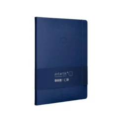 CUADERNO CON GOMILLA ANTARTIK NOTES TAPA DURA A4 HOJAS PUNTOS AZUL MARINO 100 HOJAS 80 GR FSC