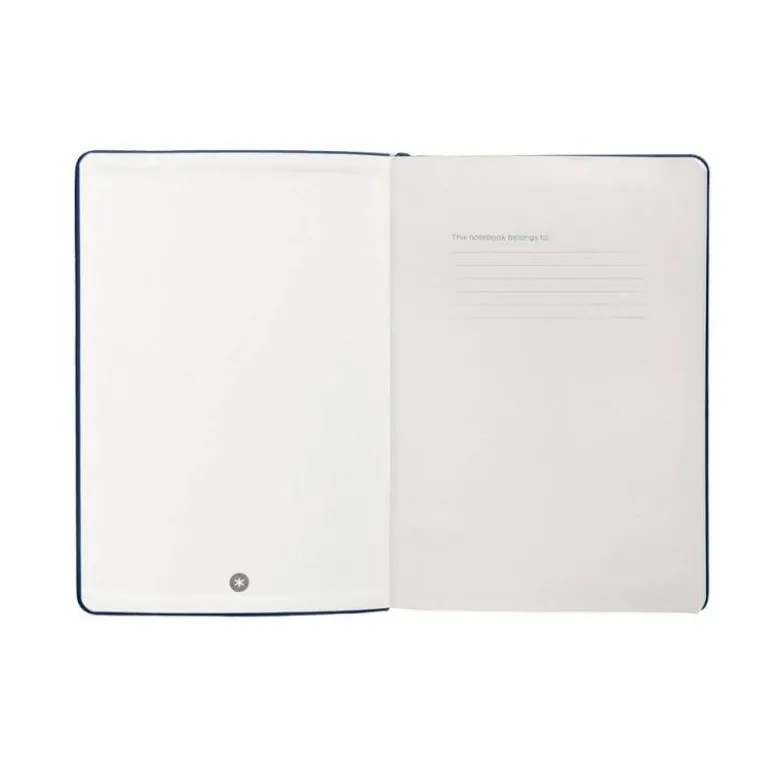 CUADERNO CON GOMILLA ANTARTIK NOTES TAPA DURA A4 HOJAS PUNTOS AZUL MARINO 100 HOJAS 80 GR FSC