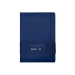 CUADERNO CON GOMILLA ANTARTIK NOTES TAPA DURA A4 HOJAS PUNTOS AZUL MARINO 100 HOJAS 80 GR FSC