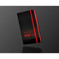 CUADERNO CON GOMILLA ANTARTIK NOTES TAPA DURA A6 HOJAS CUADRICULA NEGRO Y ROJO 100 HOJAS 80 GR FSC