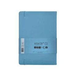 CUADERNO CON GOMILLA ANTARTIK NOTES TAPA DURA A5 HOJAS CUADRICULA AZUL CLARO 100 HOJAS 80 GR FSC