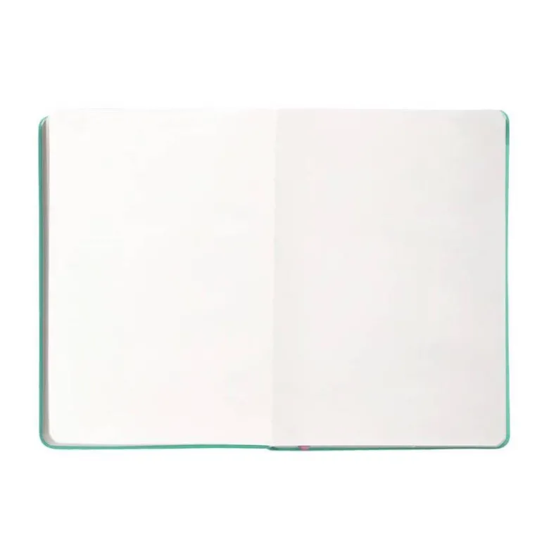 CUADERNO CON GOMILLA ANTARTIK NOTES TAPA DURA A4 HOJAS LISAS ROSA Y TURQUESA 100 HOJAS 80 GR FSC