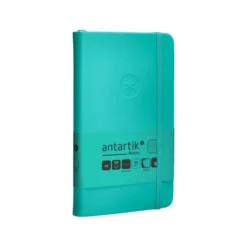 CUADERNO CON GOMILLA ANTARTIK NOTES TAPA DURA A6 HOJAS CUADRICULA TURQUESA 100 HOJAS 80 GR FSC