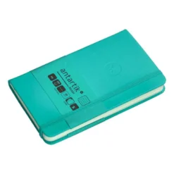CUADERNO CON GOMILLA ANTARTIK NOTES TAPA DURA A6 HOJAS CUADRICULA TURQUESA 100 HOJAS 80 GR FSC