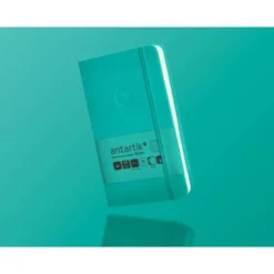 CUADERNO CON GOMILLA ANTARTIK NOTES TAPA DURA A6 HOJAS CUADRICULA TURQUESA 100 HOJAS 80 GR FSC