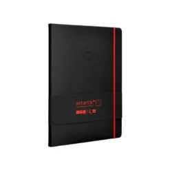 CUADERNO CON GOMILLA ANTARTIK NOTES TAPA DURA A4 HOJAS PUNTOS NEGRO Y ROJO 100 HOJAS 80 GR FSC