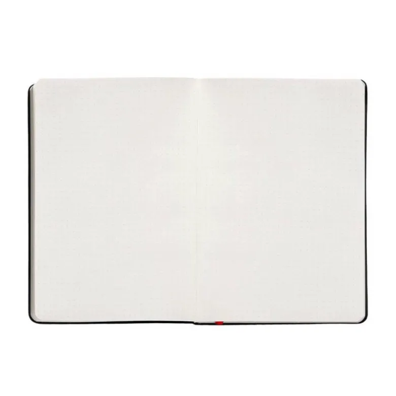 CUADERNO CON GOMILLA ANTARTIK NOTES TAPA DURA A4 HOJAS PUNTOS NEGRO Y ROJO 100 HOJAS 80 GR FSC