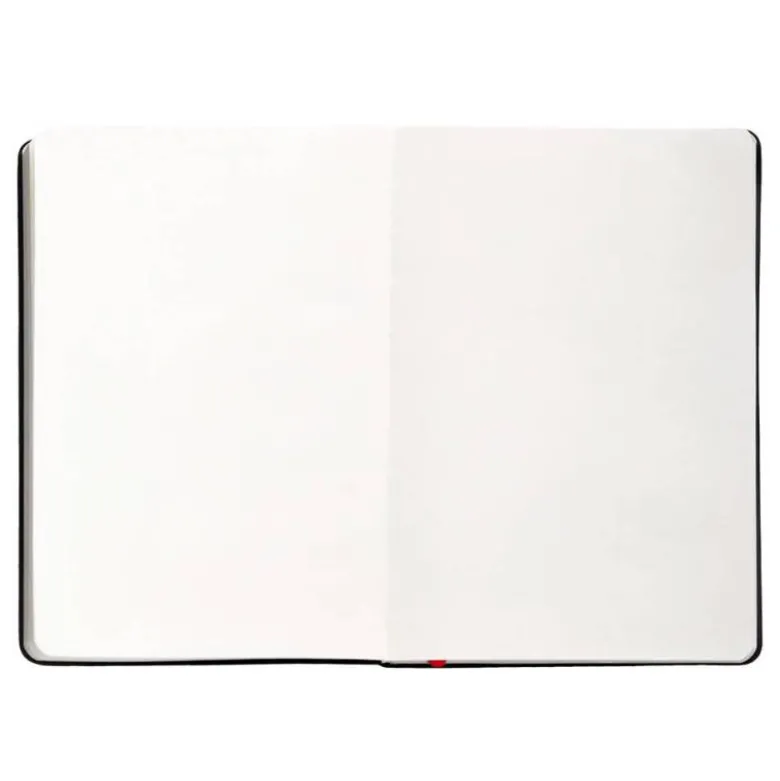 CUADERNO CON GOMILLA ANTARTIK NOTES TAPA DURA A5 HOJAS LISAS NEGRO Y ROJO 100 HOJAS 80 GR FSC