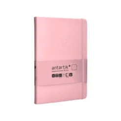 CUADERNO CON GOMILLA ANTARTIK NOTES TAPA DURA A5 HOJAS PUNTOS ROSA PASTEL 100 HOJAS 80 GR FSC