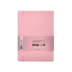 CUADERNO CON GOMILLA ANTARTIK NOTES TAPA DURA A5 HOJAS PUNTOS ROSA PASTEL 100 HOJAS 80 GR FSC