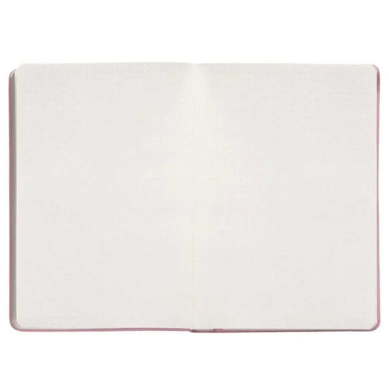 CUADERNO CON GOMILLA ANTARTIK NOTES TAPA DURA A5 HOJAS PUNTOS ROSA PASTEL 100 HOJAS 80 GR FSC