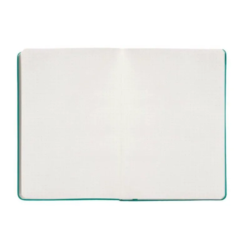 CUADERNO CON GOMILLA ANTARTIK NOTES TAPA DURA A4 HOJAS PUNTOS TURQUESA 100 HOJAS 80 GR FSC
