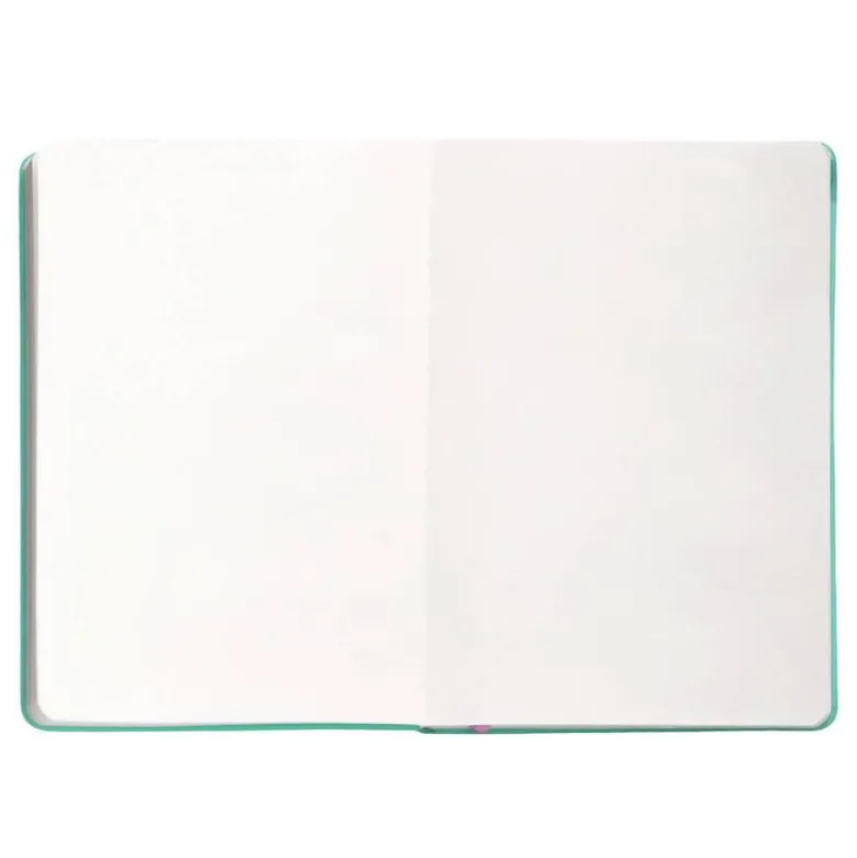 CUADERNO CON GOMILLA ANTARTIK NOTES TAPA DURA A5 HOJAS LISAS ROSA Y TURQUESA 100 HOJAS 80 GR FSC