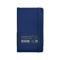 CUADERNO CON GOMILLA ANTARTIK NOTES TAPA BLANDA A6 CUADRICULA AZUL MARINO 100 HOJAS 80 GR FSC
