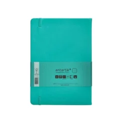 CUADERNO CON GOMILLA ANTARTIK NOTES TAPA DURA A5 HOJAS PUNTOS TURQUESA 100 HOJAS 80 GR FSC