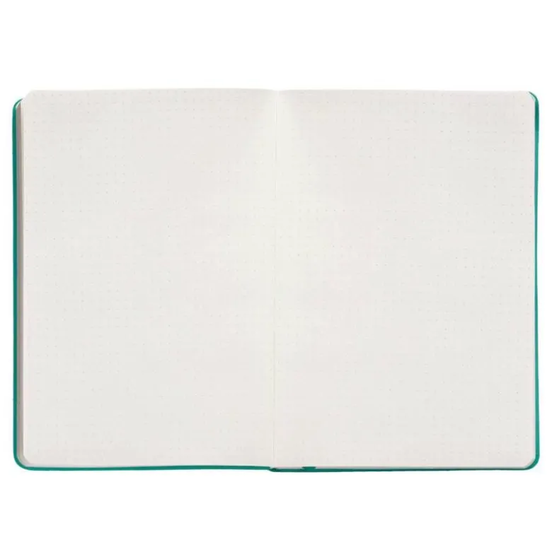 CUADERNO CON GOMILLA ANTARTIK NOTES TAPA DURA A5 HOJAS PUNTOS TURQUESA 100 HOJAS 80 GR FSC