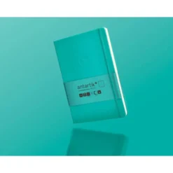 CUADERNO CON GOMILLA ANTARTIK NOTES TAPA DURA A5 HOJAS PUNTOS TURQUESA 100 HOJAS 80 GR FSC