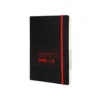 CUADERNO CON GOMILLA ANTARTIK NOTES TAPA BLANDA A5 HOJAS CUADRICULA NEGRO Y ROJO 80 HOJAS 80 GR FSC