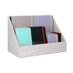 CUADERNO CON GOMILLA ANTARTIK NOTE TAPA DURA Y BLANDA BICOLOR A5/A6/A7 EXPOSITOR DE 20 UNIDADES SURTIDAS