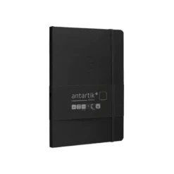 CUADERNO CON GOMILLA ANTARTIK NOTES TAPA BLANDA A5 HOJAS LISAS NEGRO 80 HOJAS 80 GR FSC