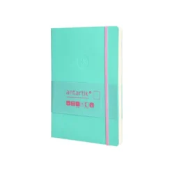 CUADERNO CON GOMILLA ANTARTIK NOTES TAPA BLANDA A5 HOJAS PUNTOS ROSA Y TURQUESA 80 HOJAS 80 GR FSC