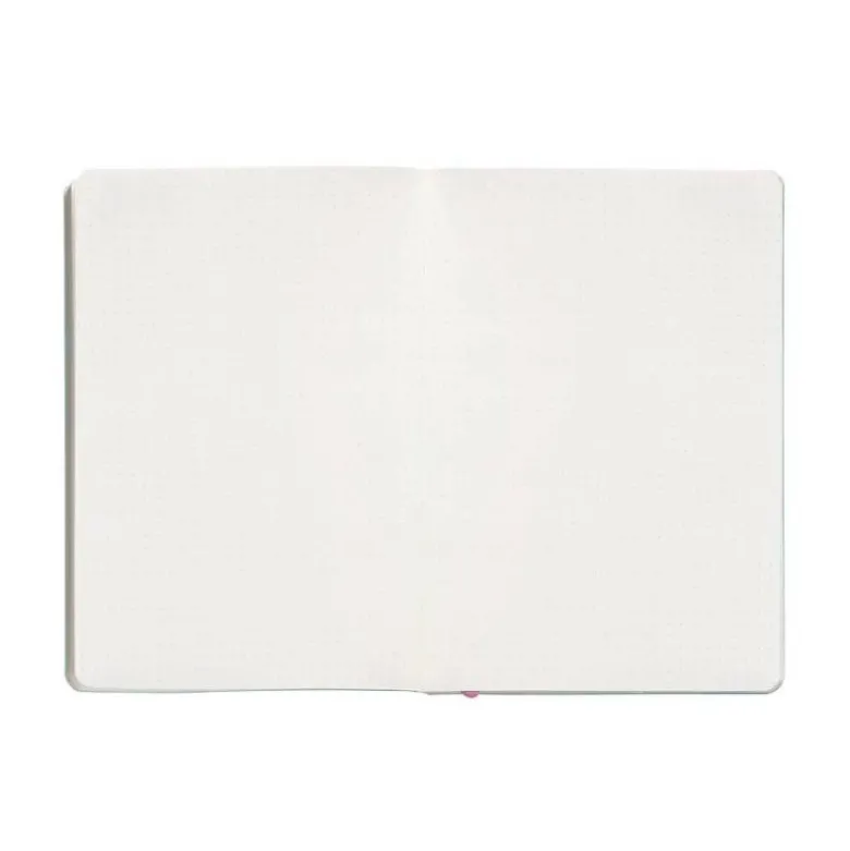 CUADERNO CON GOMILLA ANTARTIK NOTES TAPA BLANDA A5 HOJAS PUNTOS ROSA Y TURQUESA 80 HOJAS 80 GR FSC