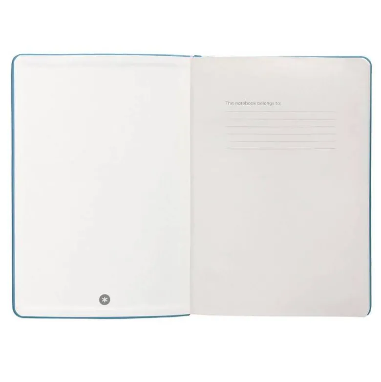 CUADERNO CON GOMILLA ANTARTIK NOTES TAPA DURA A5 HOJAS PUNTOS AZUL CLARO 100 HOJAS 80 GR FSC