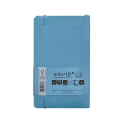CUADERNO CON GOMILLA ANTARTIK NOTES TAPA BLANDA A6 CUADRICULA AZUL CLARO 100 HOJAS 80 GR FSC