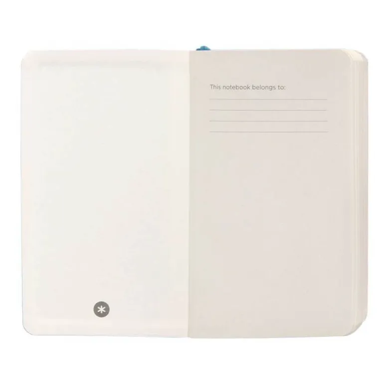 CUADERNO CON GOMILLA ANTARTIK NOTES TAPA BLANDA A6 CUADRICULA AZUL CLARO 100 HOJAS 80 GR FSC