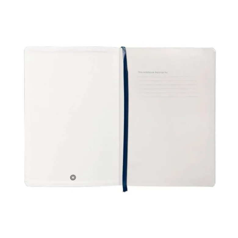 CUADERNO CON GOMILLA ANTARTIK NOTES TAPA BLANDA A5 HOJAS LISAS AZUL MARINO 80 HOJAS 80 GR FSC