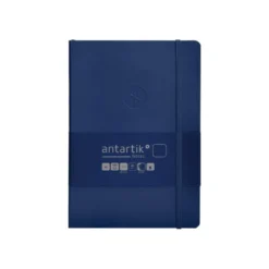 CUADERNO CON GOMILLA ANTARTIK NOTES TAPA BLANDA A5 HOJAS LISAS AZUL MARINO 80 HOJAS 80 GR FSC
