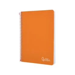 CUADERNO ESPIRAL LIDERPAPEL DIN A4 WITTY TAPA DURA 80H 90GR RAYADO HORIZONTAL CON MARGEN COLOR NARANJA