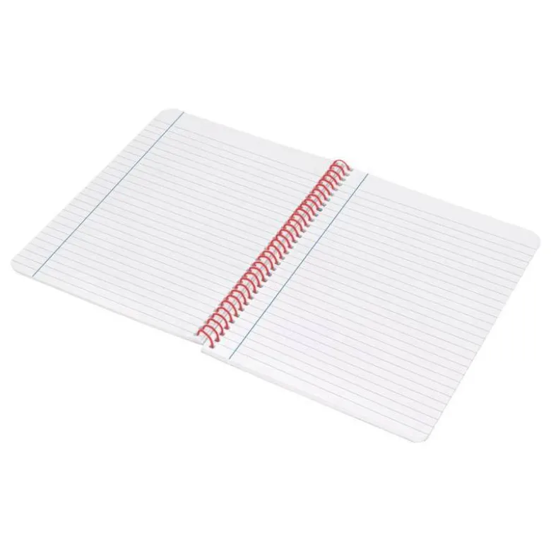 CUADERNO ESPIRAL LIDERPAPEL A4 WONDER TAPA PLASTICO 80H 90GR RAYADO HORIZONTAL CON MARGEN COLOR NARANJA
