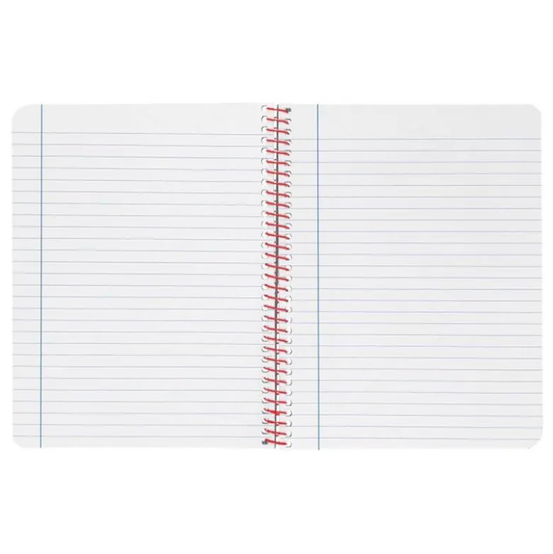 CUADERNO ESPIRAL LIDERPAPEL A4 WONDER TAPA PLASTICO 80H 90GR RAYADO HORIZONTAL CON MARGEN COLOR NARANJA