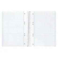Cuaderno espiral Liderpapel Din A5 micro serie azul tapa blanda 80h 75 gr cuadro5mm 6 taladros azul