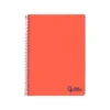 CUADERNO ESPIRAL LIDERPAPEL A4 WONDER TAPA PLASTICO 80H 90GR RAYADO HORIZONTAL CON MARGEN COLOR ROJO