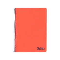 CUADERNO ESPIRAL LIDERPAPEL A4 WONDER TAPA PLASTICO 80H 90GR RAYADO HORIZONTAL CON MARGEN COLOR ROJO