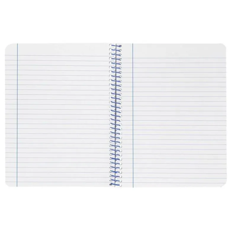 CUADERNO ESPIRAL LIDERPAPEL A4 WONDER TAPA PLASTICO 80H 90GR RAYADO HORIZONTAL CON MARGEN COLOR ROJO