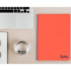 CUADERNO ESPIRAL LIDERPAPEL A4 WONDER TAPA PLASTICO 80H 90GR RAYADO HORIZONTAL CON MARGEN COLOR ROJO