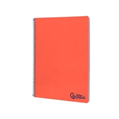 CUADERNO ESPIRAL LIDERPAPEL A4 WONDER TAPA PLASTICO 80H 90GR RAYADO HORIZONTAL CON MARGEN COLOR ROJO
