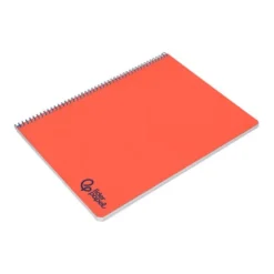 CUADERNO ESPIRAL LIDERPAPEL A4 WONDER TAPA PLASTICO 80H 90GR RAYADO HORIZONTAL CON MARGEN COLOR ROJO
